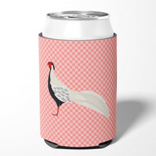 Load image into Gallery viewer, Silver Pheasant Pink Check Can or Bottle Hugger BB7929CC