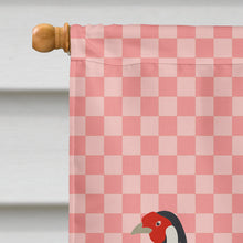 Load image into Gallery viewer, Silver Pheasant Pink Check Flag Canvas House Size BB7929CHF