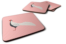 Load image into Gallery viewer, Silver Pheasant Pink Check Foam Coaster  BB7929FC