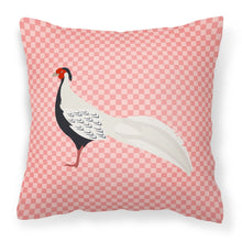 Load image into Gallery viewer, Silver Pheasant Pink Check Fabric Decorative Pillow BB7929PW1818