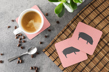 Load image into Gallery viewer, Devon Large Black Pig Pink Check Foam Coaster  BB7931FC