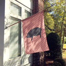 Load image into Gallery viewer, Berkshire Pig Pink Check Flag Canvas House Size BB7933CHF
