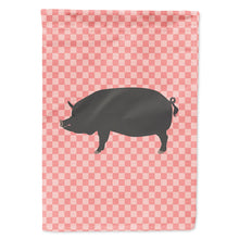 Load image into Gallery viewer, Berkshire Pig Pink Check Flag Canvas House Size BB7933CHF