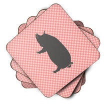 Load image into Gallery viewer, Berkshire Pig Pink Check Foam Coaster  BB7933FC