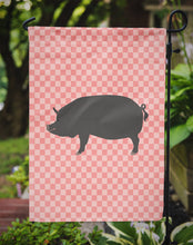 Load image into Gallery viewer, Berkshire Pig Pink Check Garden Flag - Outdoor Decorative Yard Flag
