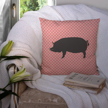 Load image into Gallery viewer, Berkshire Pig Pink Check Throw Pillow - 14x14 Decorative Pillow – Art for Your Home &amp; Patio BB7933PW1414