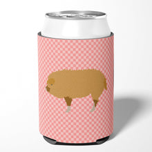 Load image into Gallery viewer, Hungarian Mangalica Pig Pink Check Can or Bottle Hugger BB7934CC