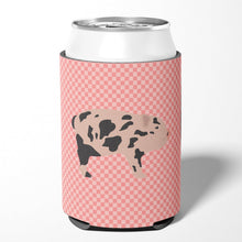 Load image into Gallery viewer, Mini Miniature Pig Pink Check Can or Bottle Hugger BB7935CC