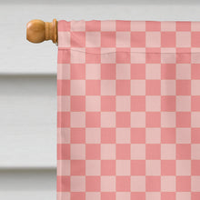 Load image into Gallery viewer, Mini Miniature Pig Pink Check Flag Canvas House Size BB7935CHF