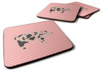 Load image into Gallery viewer, Mini Miniature Pig Pink Check Foam Coaster  BB7935FC