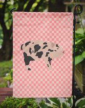 Load image into Gallery viewer, Mini Miniature Pig Pink Check Garden Flag - Outdoor Decorative Yard Flag