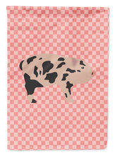 Load image into Gallery viewer, Mini Miniature Pig Pink Check Garden Flag - Outdoor Decorative Yard Flag