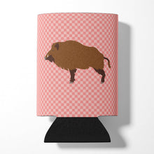 Load image into Gallery viewer, Wild Boar Pig Pink Check Can or Bottle Hugger BB7936CC