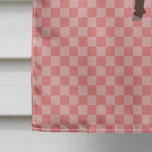 Load image into Gallery viewer, Wild Boar Pig Pink Check Flag Canvas House Size BB7936CHF