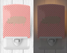 Load image into Gallery viewer, Welsh Pig Pink Check Ceramic Night Light BB7937CNL