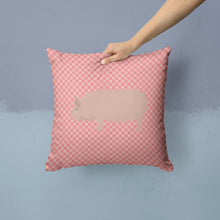 Load image into Gallery viewer, Welsh Pig Pink Check Throw Pillow - 14x14 Decorative Pillow – Art for Your Home &amp; Patio BB7937PW1414