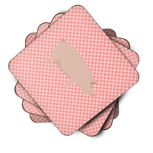 Load image into Gallery viewer, English Large White Pig Pink Check Foam Coaster  BB7938FC