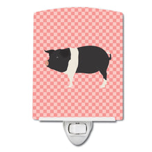 Load image into Gallery viewer, Hampshire Pig Pink Check Ceramic Night Light BB7939CNL