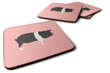 Load image into Gallery viewer, Hampshire Pig Pink Check Foam Coaster  BB7939FC