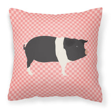 Load image into Gallery viewer, Hampshire Pig Pink Check Fabric Decorative Pillow BB7939PW1818