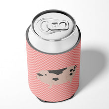 Load image into Gallery viewer, Gloucester Old Spot Pig Pink Check Can or Bottle Hugger BB7940CC