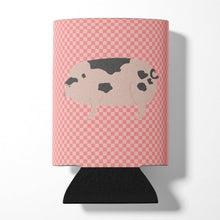 Load image into Gallery viewer, Gloucester Old Spot Pig Pink Check Can or Bottle Hugger BB7940CC