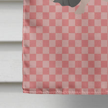 Load image into Gallery viewer, Vietnamese Pot-Bellied Pig Pink Check Flag Canvas House Size BB7941CHF