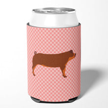 Load image into Gallery viewer, Duroc Pig Pink Check Can or Bottle Hugger BB7942CC