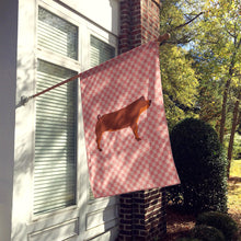 Load image into Gallery viewer, Duroc Pig Pink Check Flag Canvas House Size BB7942CHF