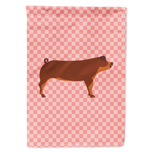 Load image into Gallery viewer, Duroc Pig Pink Check Flag Canvas House Size BB7942CHF