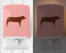 Load image into Gallery viewer, Duroc Pig Pink Check Ceramic Night Light BB7942CNL