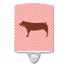 Load image into Gallery viewer, Duroc Pig Pink Check Ceramic Night Light BB7942CNL