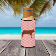 Load image into Gallery viewer, Duroc Pig Pink Check   Hugger for slim cans