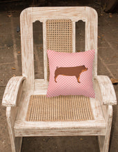 Load image into Gallery viewer, Duroc Pig Pink Check Fabric Decorative Pillow BB7942PW1818