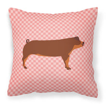 Load image into Gallery viewer, Duroc Pig Pink Check Fabric Decorative Pillow BB7942PW1818