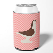Load image into Gallery viewer, Large Pigeon Pink Check Can or Bottle Hugger BB7943CC