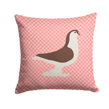 Load image into Gallery viewer, Large Pigeon Pink Check Throw Pillow - 14x14 Decorative Pillow – Art for Your Home &amp; Patio BB7943PW1414
