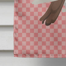 Load image into Gallery viewer, German Helmet Pigeon Pink Check Flag Canvas House Size BB7944CHF