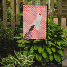 Load image into Gallery viewer, German Helmet Pigeon Pink Check Garden Flag - Outdoor Decorative Yard Flag BB7944GF