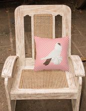 Load image into Gallery viewer, German Helmet Pigeon Pink Check Fabric Decorative Pillow BB7944PW1818