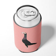 Load image into Gallery viewer, English Carrier Pigeon Pink Check Can or Bottle Hugger BB7945CC