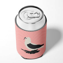 Load image into Gallery viewer, Saxon Fairy Swallow Pigeon Pink Check Can or Bottle Hugger BB7946CC
