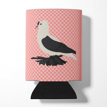 Load image into Gallery viewer, Saxon Fairy Swallow Pigeon Pink Check Can or Bottle Hugger BB7946CC