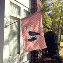 Load image into Gallery viewer, Saxon Fairy Swallow Pigeon Pink Check Flag Canvas House Size BB7946CHF
