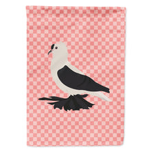 Load image into Gallery viewer, Saxon Fairy Swallow Pigeon Pink Check Flag Canvas House Size BB7946CHF