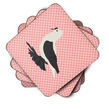 Load image into Gallery viewer, Saxon Fairy Swallow Pigeon Pink Check Foam Coaster  BB7946FC