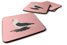 Load image into Gallery viewer, Saxon Fairy Swallow Pigeon Pink Check Foam Coaster  BB7946FC