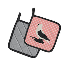 Load image into Gallery viewer, Saxon Fairy Swallow Pigeon Pink Check Pot Holders - Set of 2 - Heat-Resistant Kitchen Essentials BB7946PTHD
