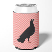 Load image into Gallery viewer, Budapest Highflyer Pigeon Pink Check Can or Bottle Hugger BB7947CC