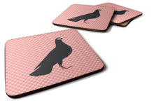 Load image into Gallery viewer, Budapest Highflyer Pigeon Pink Check Foam Coaster  BB7947FC